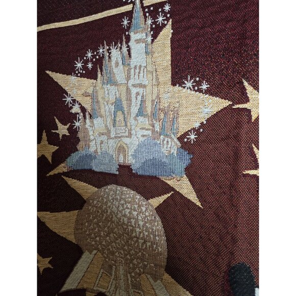 Vintage 4 Parks WALT DISNEY WORLD Mickey Mouse Throw Tapestry 55” x 45" - Picture 6 of 7